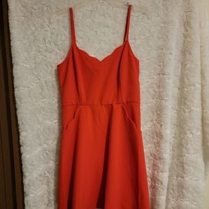 Short orange/ red dress